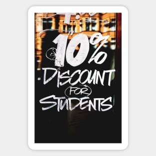 10% Discount for students Sticker